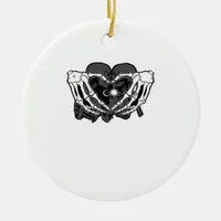 Sunand One Skeleton Heart Hands Unique Expression Ceramic Ornament