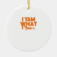 I Yam What I Yam Sweet Potato Thanksgiving Couple  Ceramic Ornament