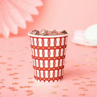 Paper Cup - Woven Rings in Red