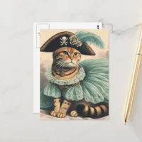 Adorable Pirate Cat Postcard