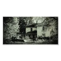 Abandoned House and Car Photo Print