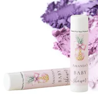 Baby Shower pink bow pineapple coquette Lip Balm