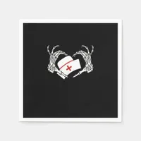 Skeleton Hand Heart Lazy Diy Halloween Costume Nur Napkins