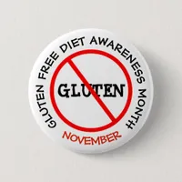 Gluten Free Diet Awareness Month Button