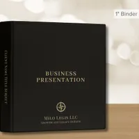 Simple Elegant Black Logo Presentation Binder