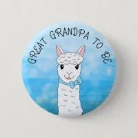 Great Grandpa To Be with Blue Bow Button