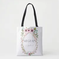 Bride Pretty Pink Anemone Flowers Tote Bag