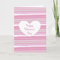 Happy Valentine's Day Pretty Pink Watercolor Card