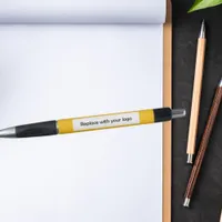 Yellow corporate business logo pen