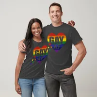 GAY AF Rainbow Heart T-Shirt