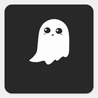 Little Boo Funny Meme Design Square Sticker