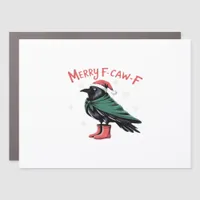 Merry Christmas F Caw F Vintage Classic Style Car Magnet