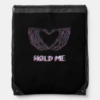 Hold Me Classic Skeleton Hand Heart Style Drawstring Bag