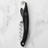 Love Calligraphy Initials Heart Groomsman ID940 Waiter's Corkscrew