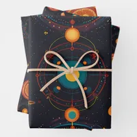 Cosmic Orbit Wrapping Paper Sheets