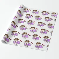 Purple Fairy Flying Gift Wrap