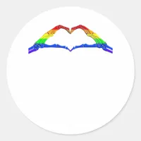 Bone Hands Heart Classic Classic Round Sticker