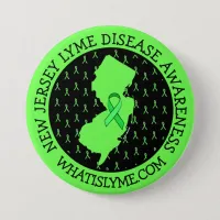 Lyme Disease Awareness in New Jersey Ribbon Button