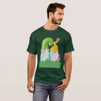 Gnome Couple Standing in the Grass Unisex T-Shirt