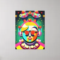 Colorful Space Person Pop Art Canvas Print