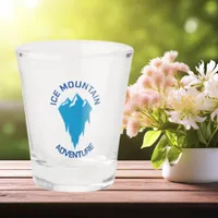 Blue Minimalist Ice Mountain Shot Glasses