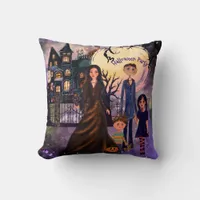 Gothic Haunted House Monster Family Pillow