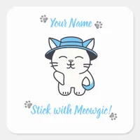 Custom Cute Cat Sticker - Stick with Meowgic