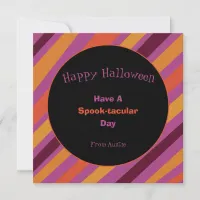 Orange and Purple Happy Halloween Card