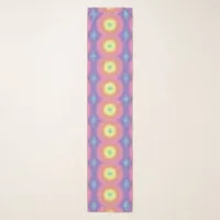 Chiffon Scarf - Rainbow Colors in Circles