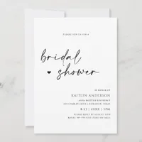 Minimalist Modern Handwriting Bridal Shower Invitation