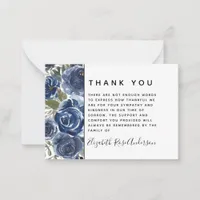 BUDGET Floral Modern Sympathy Funeral Thank You Note Card