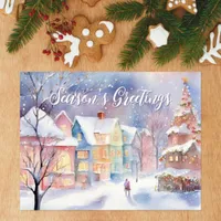 Season’s Greetings Winter Wonderland Holiday Postcard