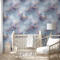 Vintage Books and Bluebirds  Wallpaper