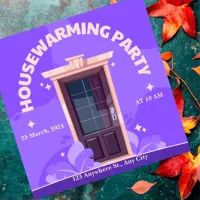 Brown Modern Housewarming Party Invitation