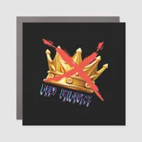 No Kings Trendy Design Car Magnet