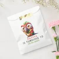  Magical Parrot Caricatures 1st Birthday Favor Bag