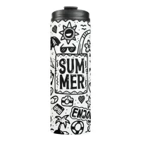 Summer Tropical Beach Sea Vacation Holiday Thermal Tumbler