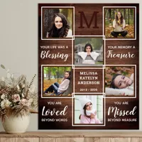 Rustic Memorial Remembrance Photo Keepsake Funeral Poster