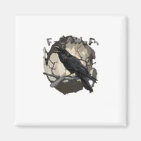 F-Caw-F Funny Raven Pun Gothic Crow Humor Retro Cl Magnet