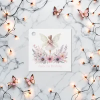Fairy 1st Birthday Favor Tags