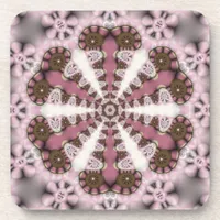 Country Mandala Pink Earth : Set of Six Drink Coaster