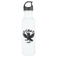 Halloween F-Caw-F Bird Crow Women Men Minimal Clea Stainless Steel Water Bottle