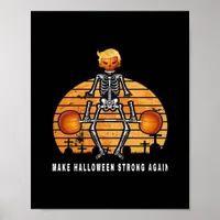 Trumpkin Make Halloween  Again Gym Fitness Funny Poster