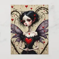 Dark Valentine Fairy Postcard