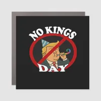 No Kings Day Vintage Classic Graphic Car Magnet