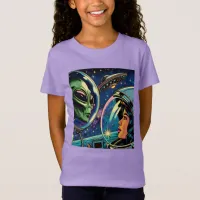 Woman Astronaut Meets Extraterrestrial Alien T-Shirt