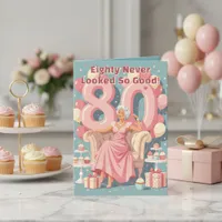 Elegant Glamorous Woman's 80th Birthday Greeting Card