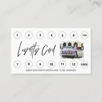 *~* Auto QR Lube Car Wash - LOGO Rewards Thank you Loyalty Card