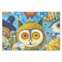 Chaotic and Colorful Fantasy Creatures Dall-E Art Tissue Paper