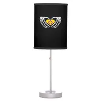 Intersex Pride Skeleton Halloween Goth Heart Class Table Lamp